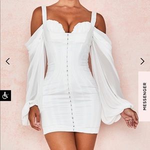 *house of cb* Eva White Corset Dress